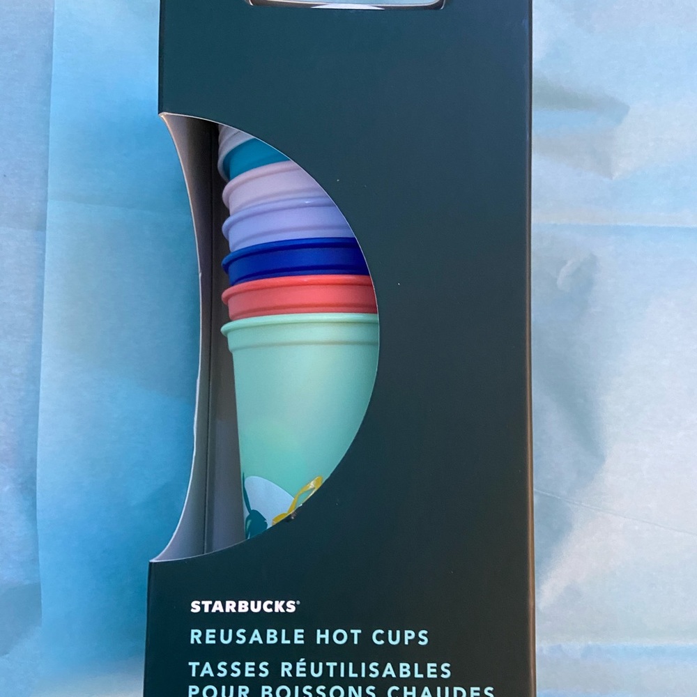 Complete set of six reusable Easter hot cups